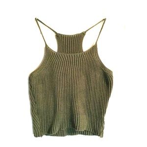 Dark Green Sweater Tank